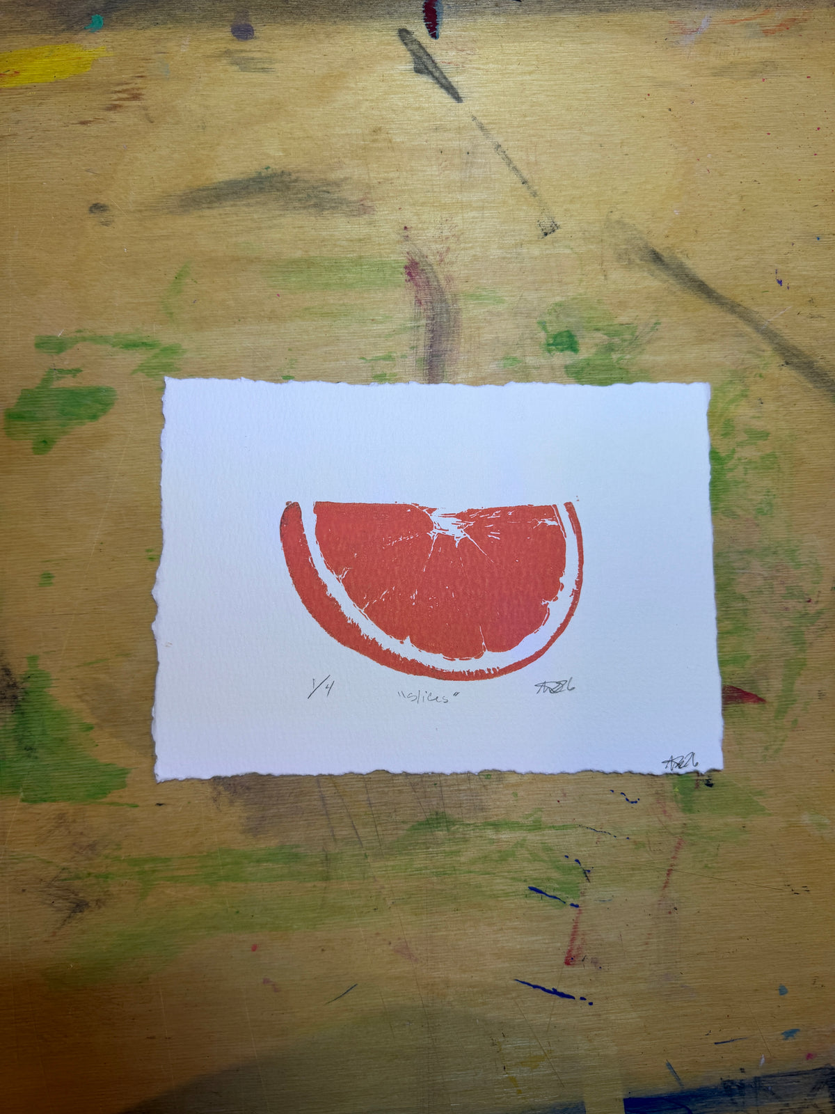 Orange and lime slices, 4x6