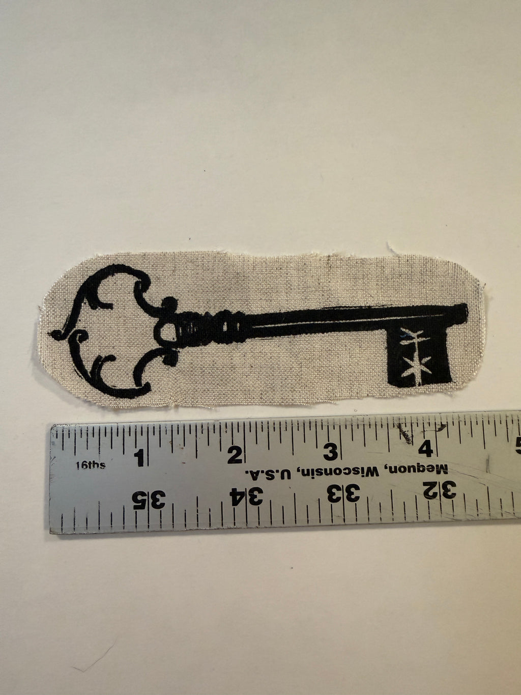 Skeleton Key Fabric Patch