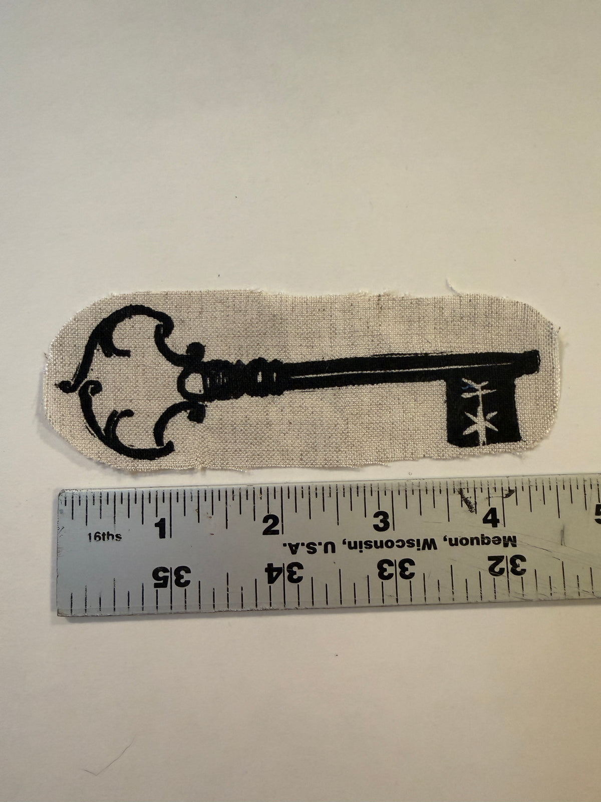 Skeleton Key Fabric Patch
