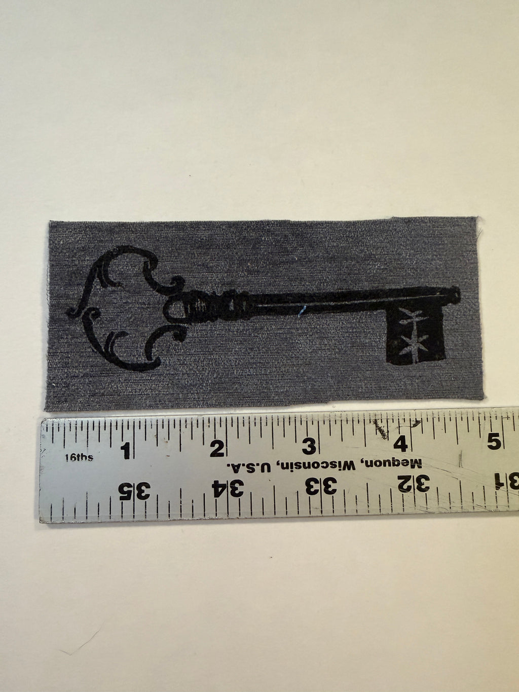 Skeleton Key Fabric Patch