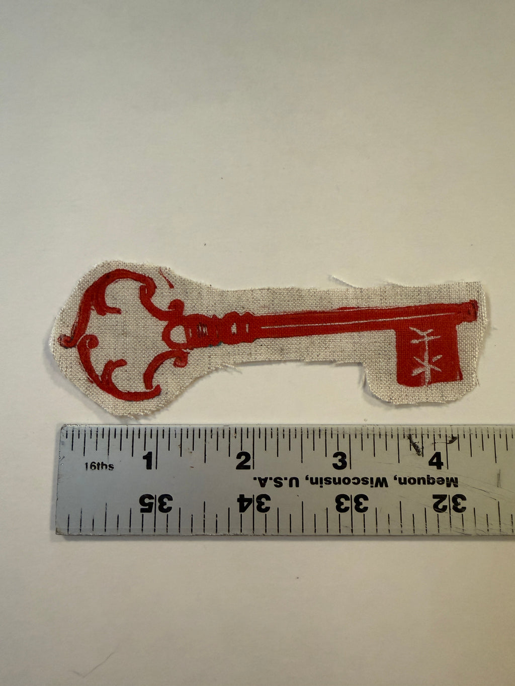 Skeleton Key Fabric Patch