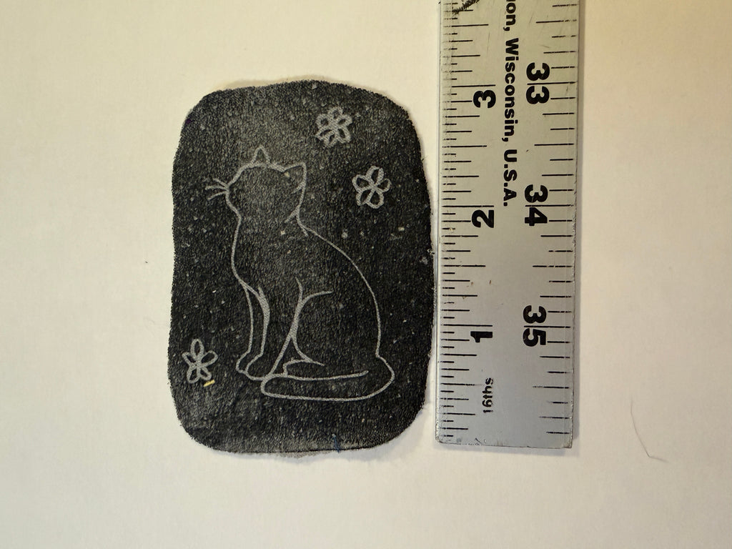 Cat and flowers patch