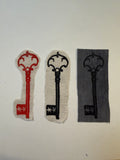 Skeleton Key Fabric Patch