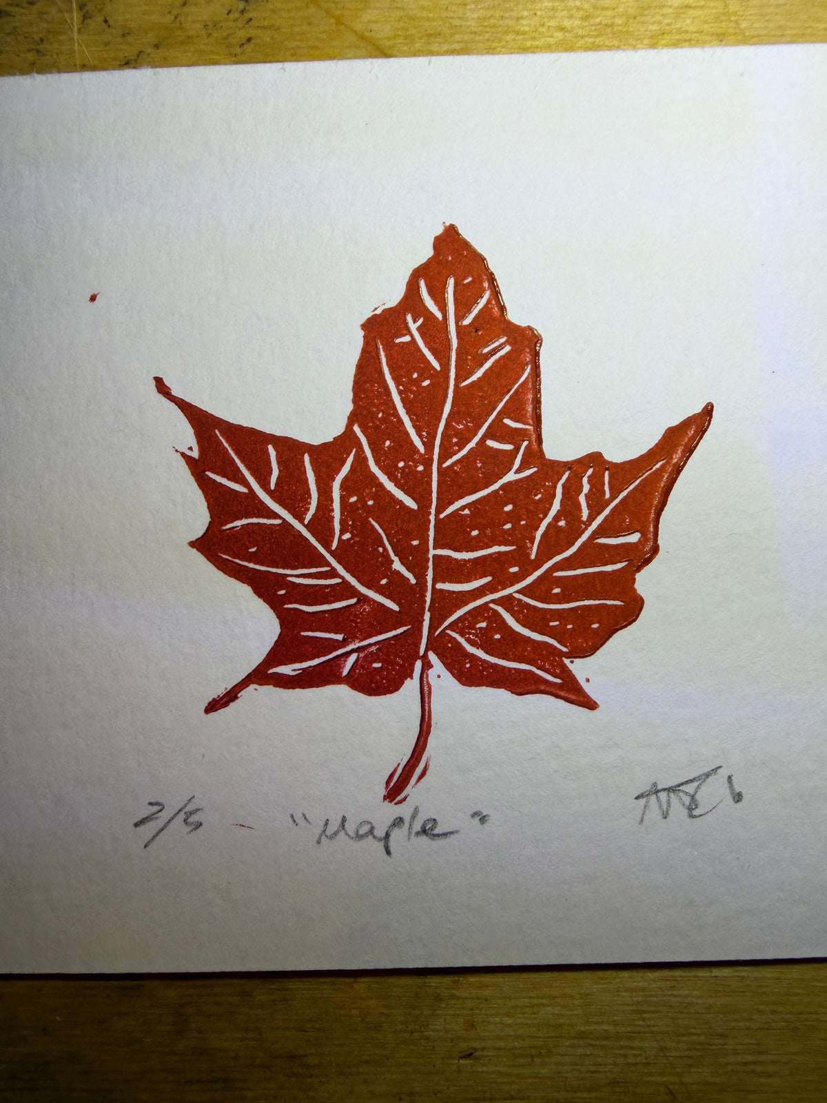 Maple leaf, 4x6