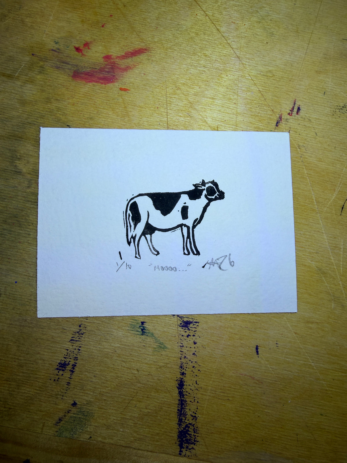 Little cow, 4x6