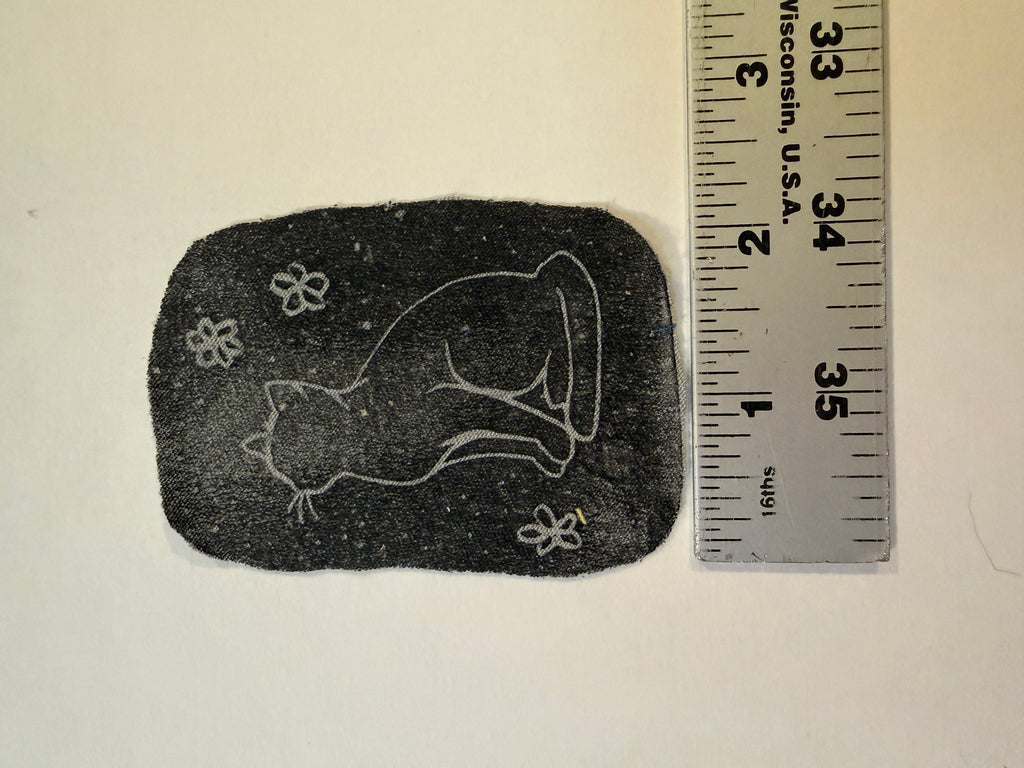 Cat and flowers patch
