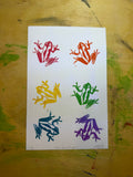 Rainbow frogs 5.5x8.5